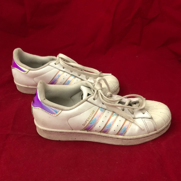 adidas Shoes - Adidas Superstar Rainbow Holographic Ortholite Sneaker Tennis Shoes